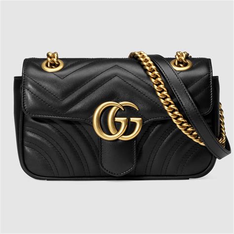 gucci gg marmont mini matelassé black leather bag|gucci mini black crossbody bag.